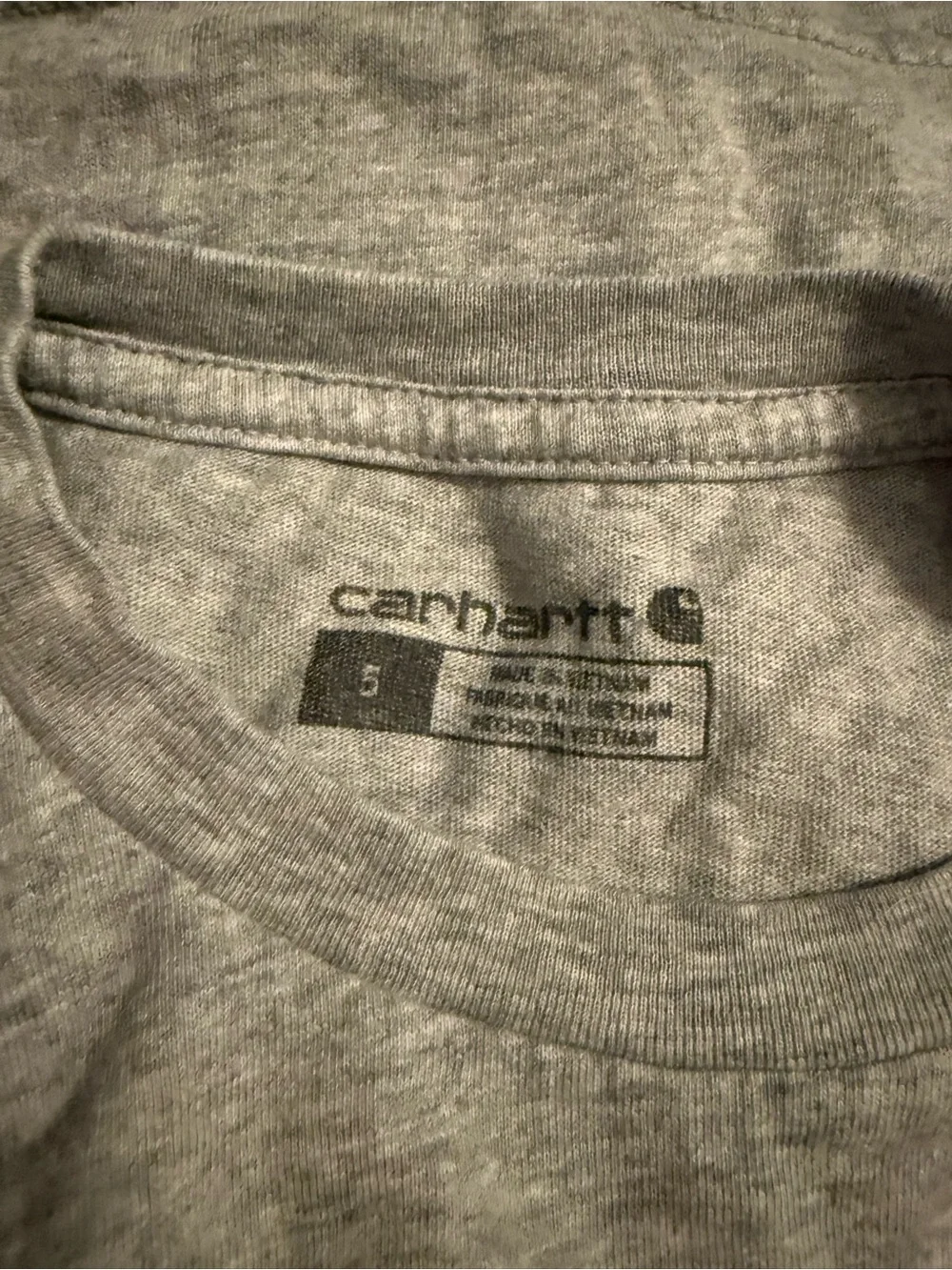 Carhartt boys size 5 grey t shirt